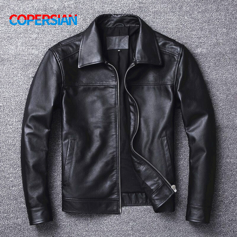 Leather Work Jacket - 2023 Men's Leather Jacket Natural Men's