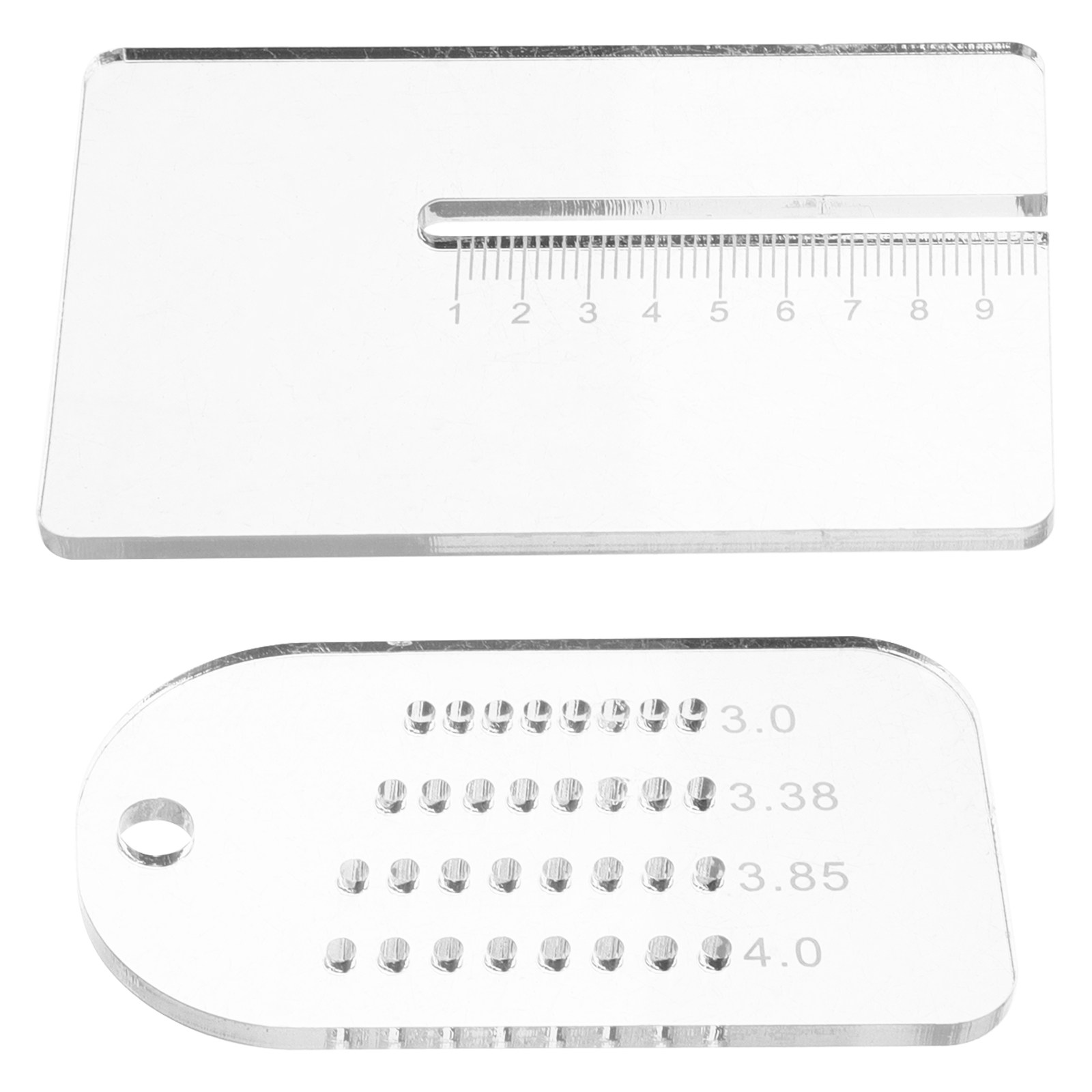 Leatherwork Ruler - 2Pcs Leathercraft Punch Spacing Ruler Adjustable