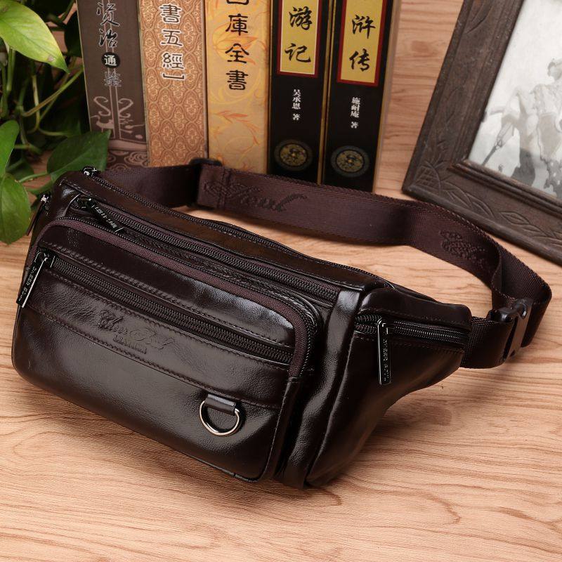 Leatherwork Fasteners - Men Waist Fanny Bags Sling Chest