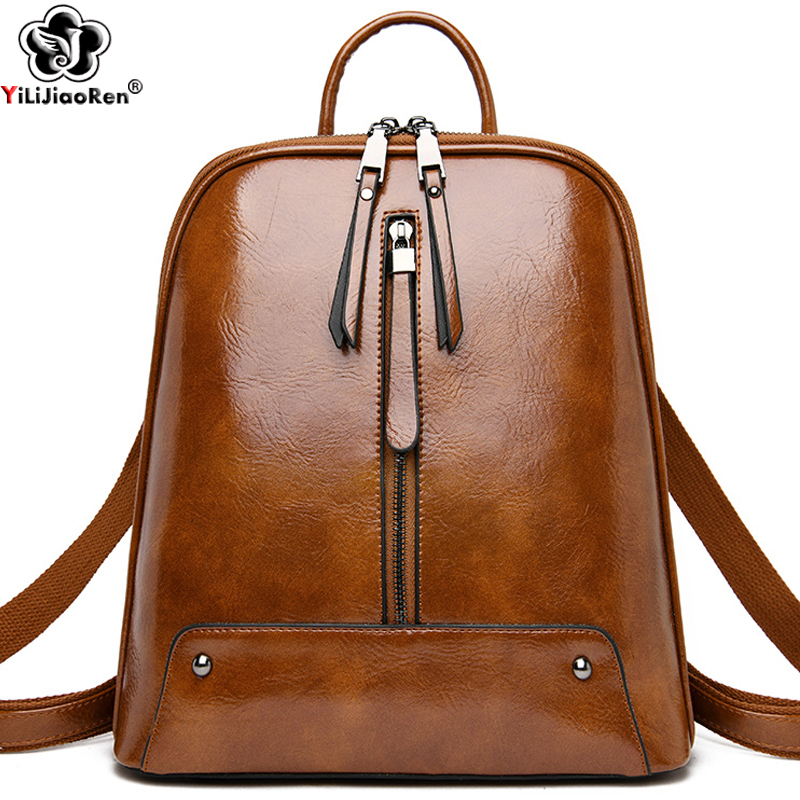Leather Work Backpack - Women Leather Backpack Fashion Backpack Purse