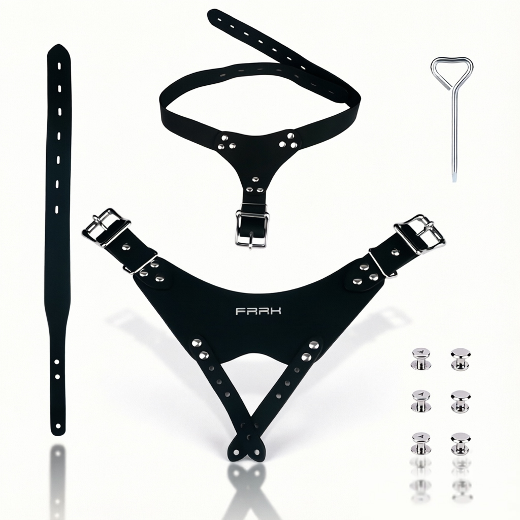 Leatherwork Fasteners - ORALSX PU Leather Auxiliary Chastity Belt