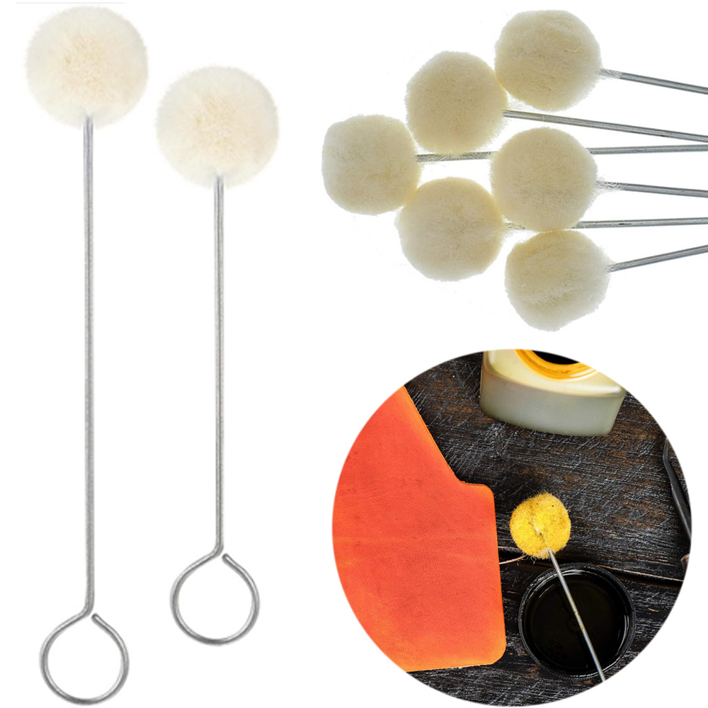 Leather Dye Finish - 10/30pcs Leather Wool Balls Painting Brush