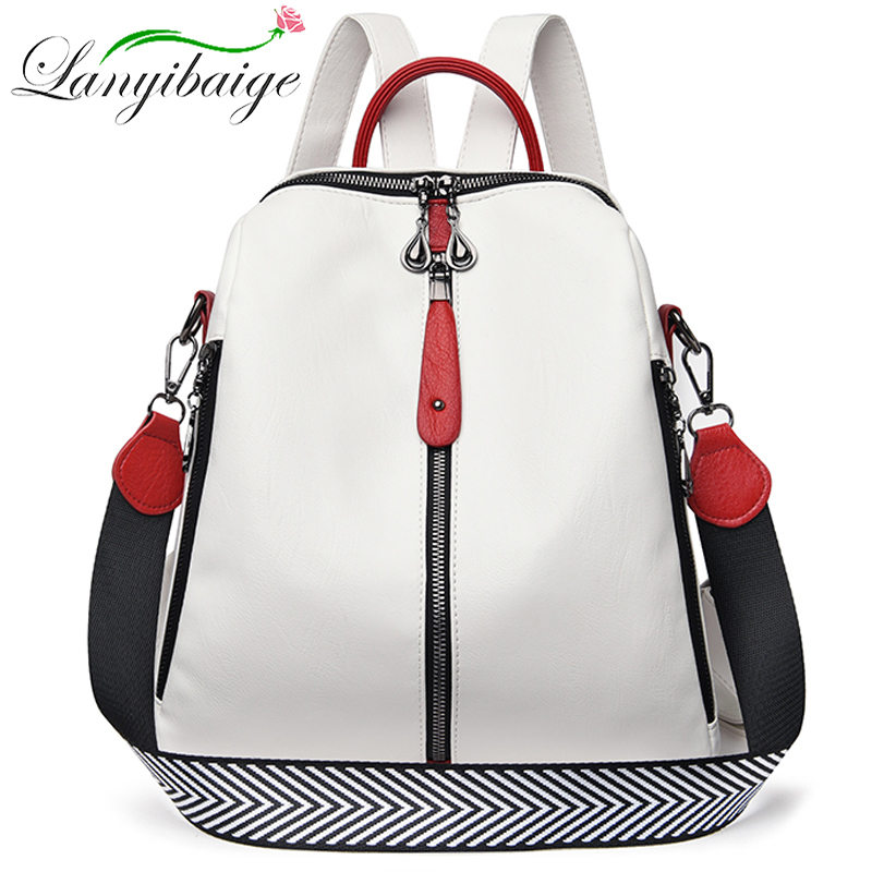 Leather Work Backpack - Fashion Backpack Women Soft Leather Backpack