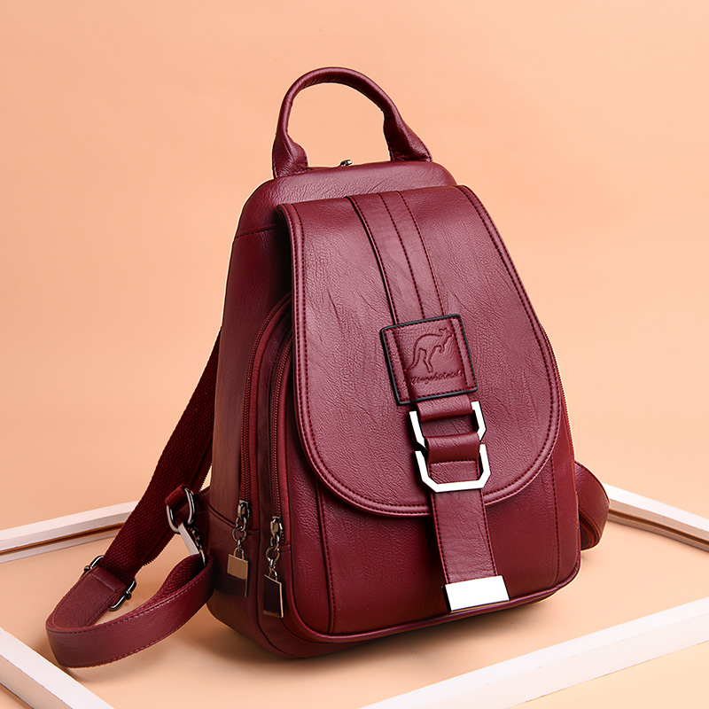 Leather Work Backpack - HOT 6 Color Women Backpacks Women's