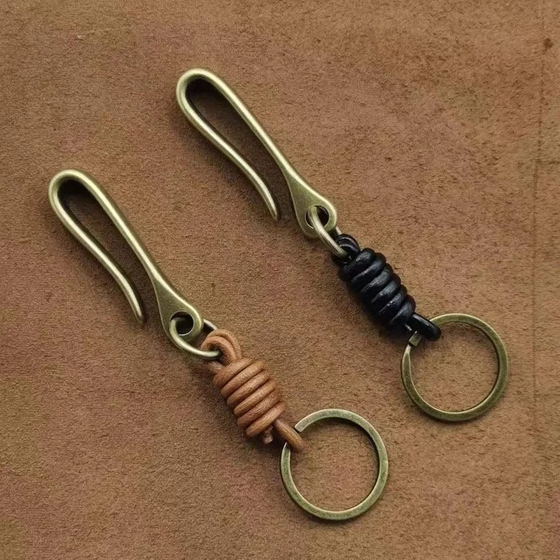 Leatherwork Ruler - Handwoven Genuine Leather Key Ring for