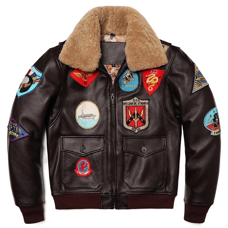 Leather Work Jacket - Military Clothing G1 Flight Jacket Thickening