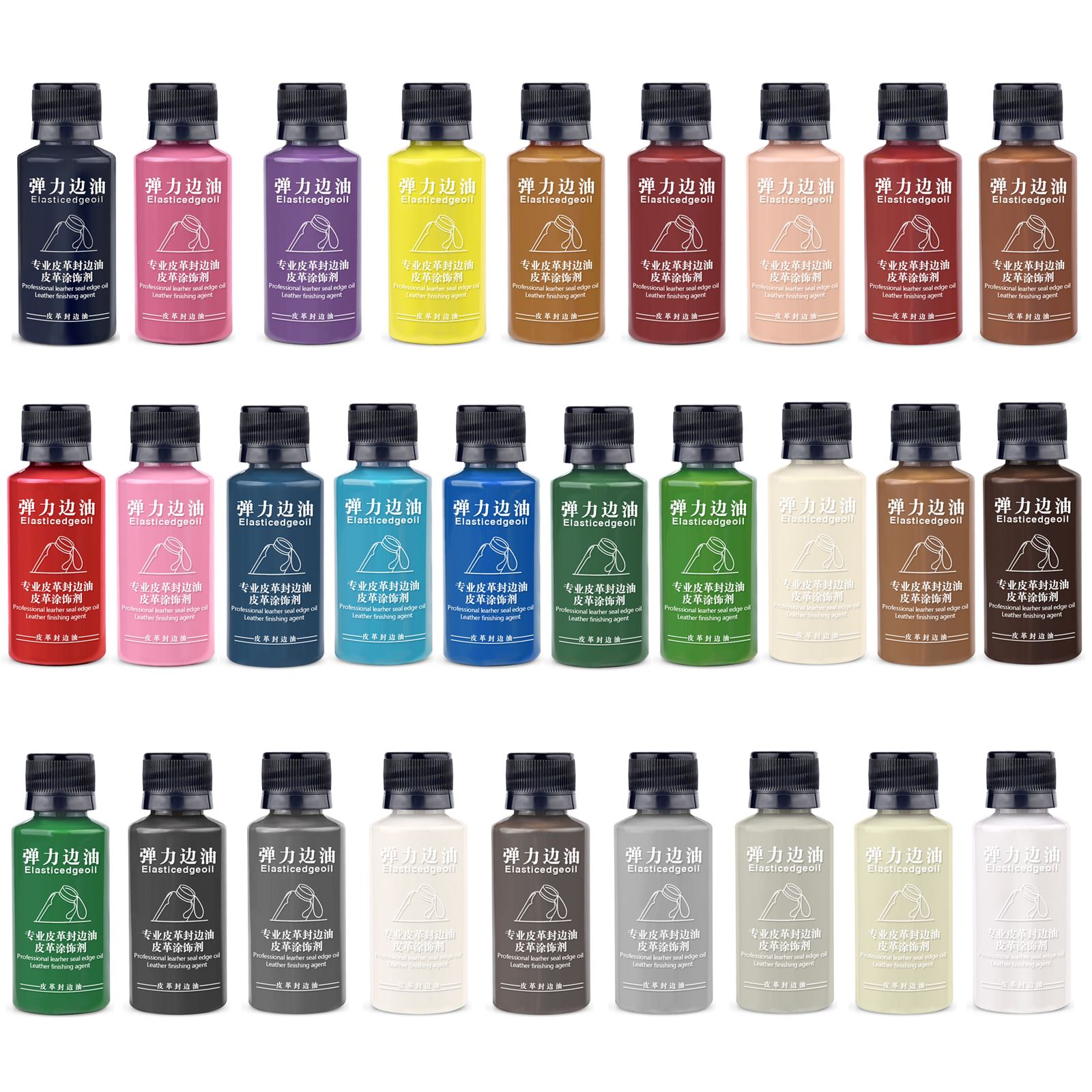 Leather Dye Finish - 30ml Leather Edge Paint Oil Dye