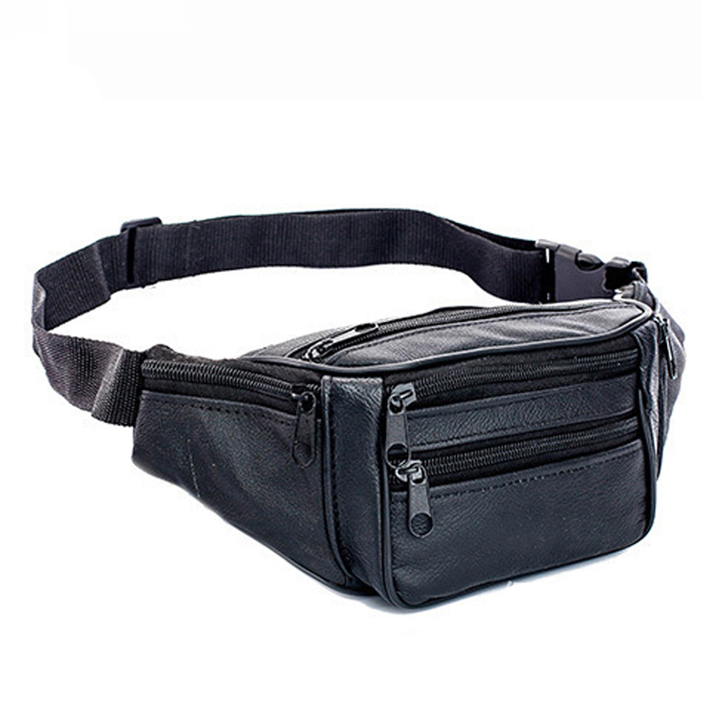 Leatherwork Fasteners - Genuine Leather Waist Bag Men Waist