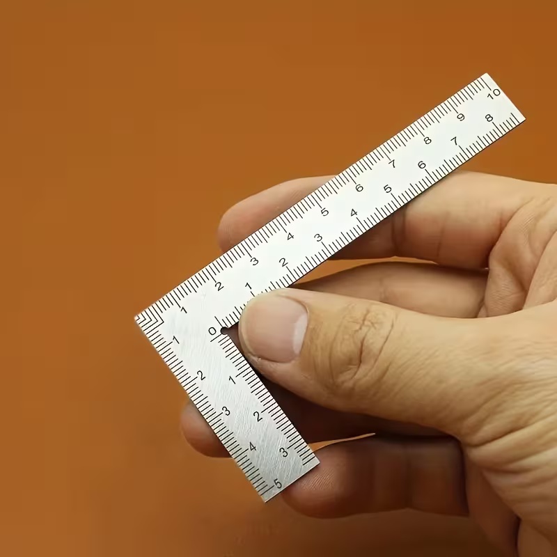 Leatherwork Ruler - Mini L-Shaped Stainless Steel Ruler -