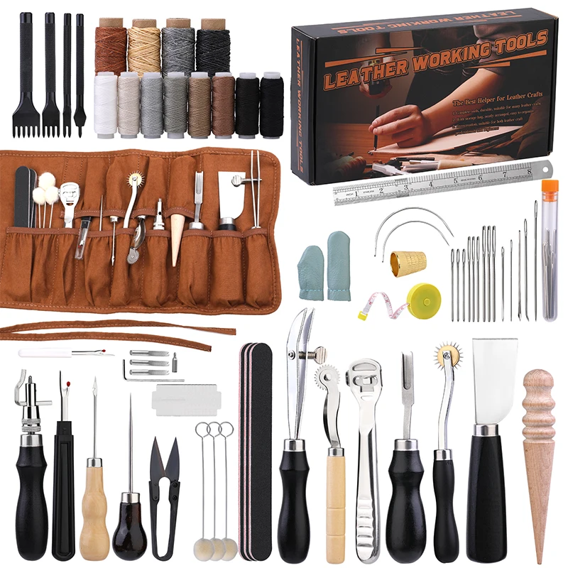 Leatherwork Punch - KRABALL Professional Leather Craft Tool Kit