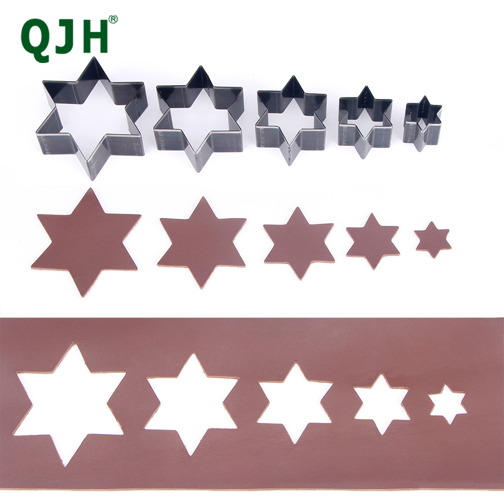 QJH 5PCS Hexagonal Leather Cut - Leatherwork Punch ulasan dan harga