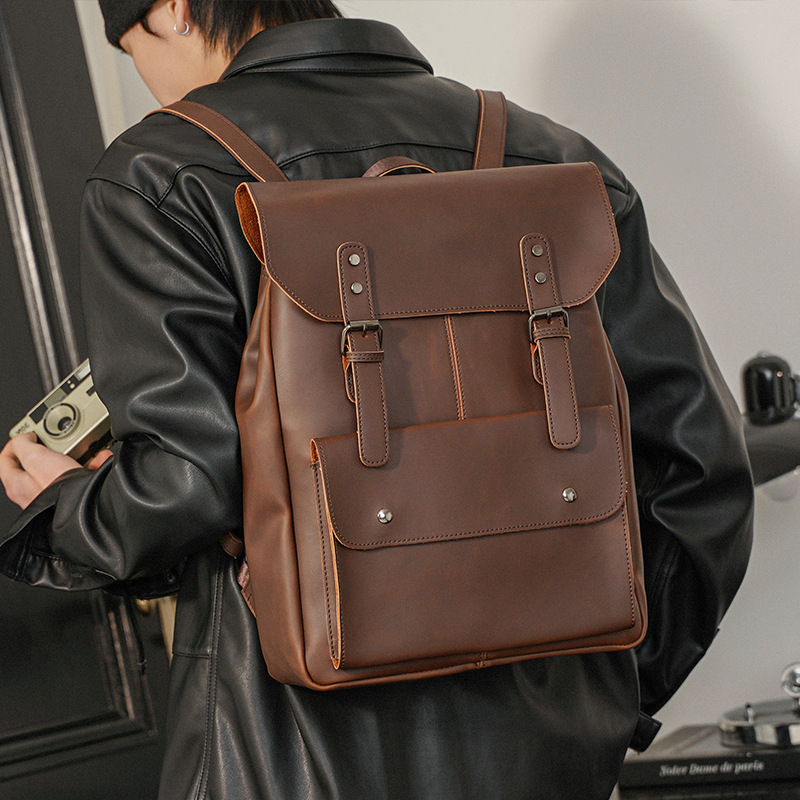 GOYN Vintage Men's Leather Bac - Leather Work Rucksack Mens ulasan dan harga