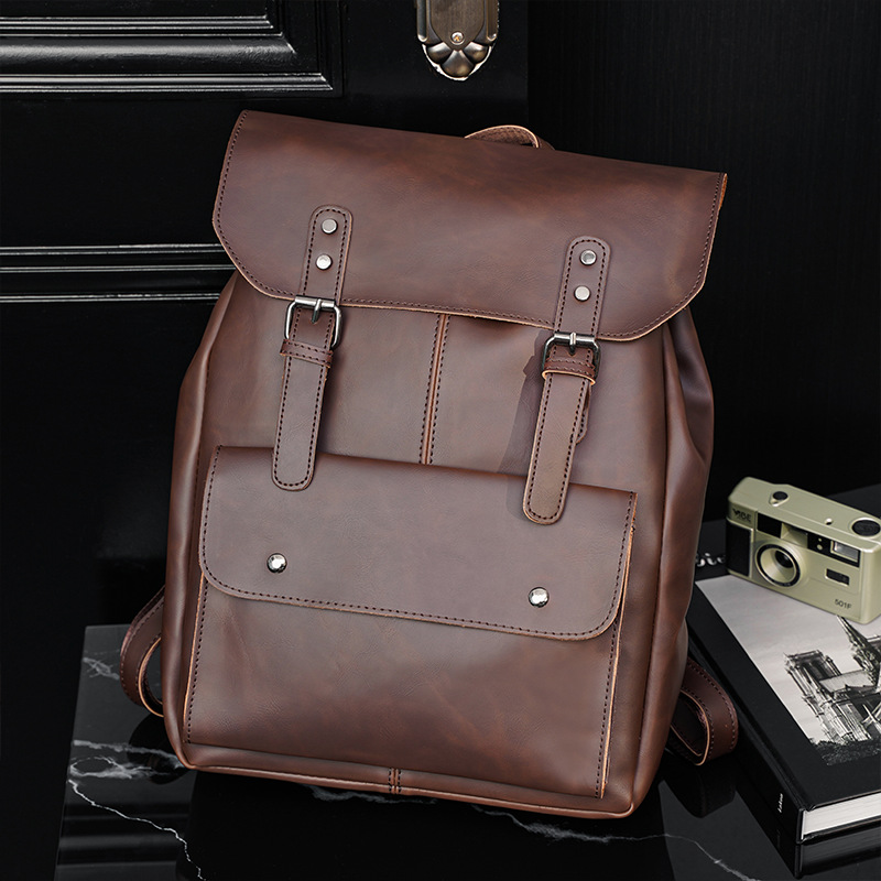 GOYN Vintage Men's Leather Bac - Leather Work Rucksack Mens ulasan dan harga