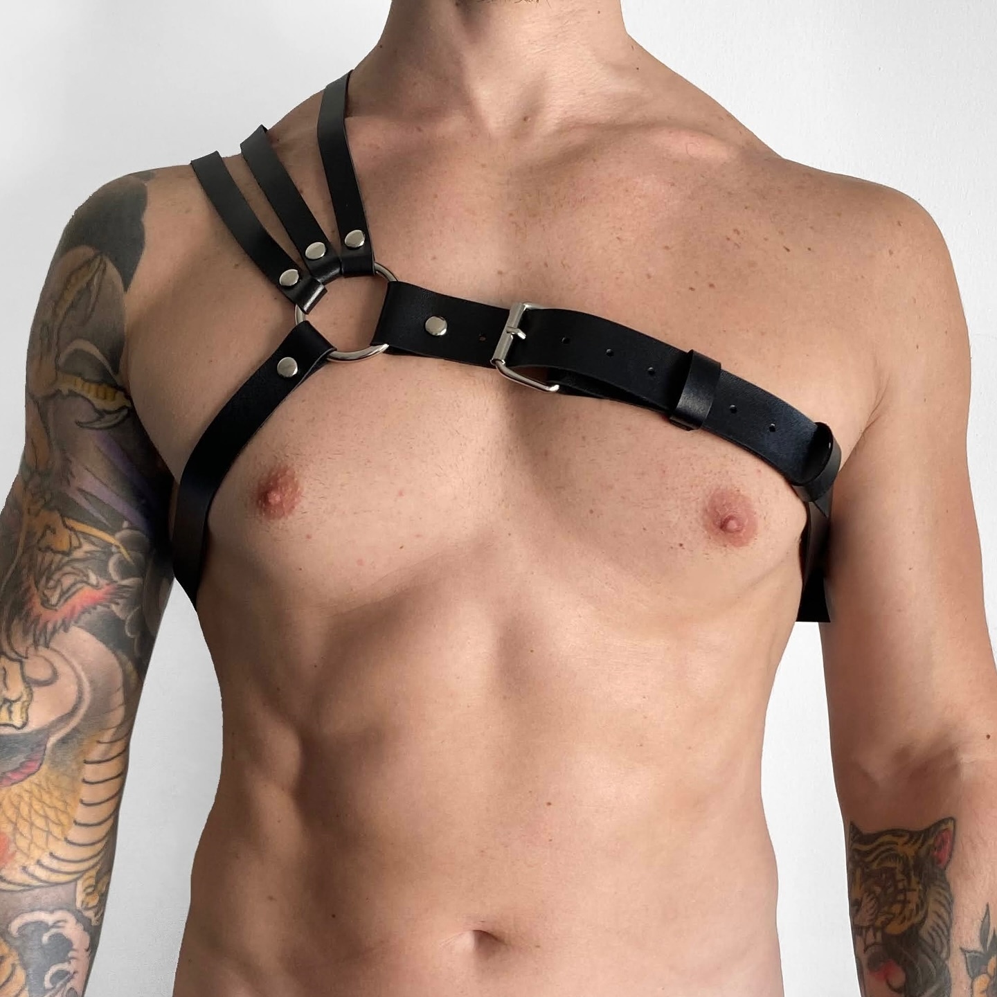 Sexy Men Harness PU Leather Go - Leatherwork Fasteners ulasan dan harga