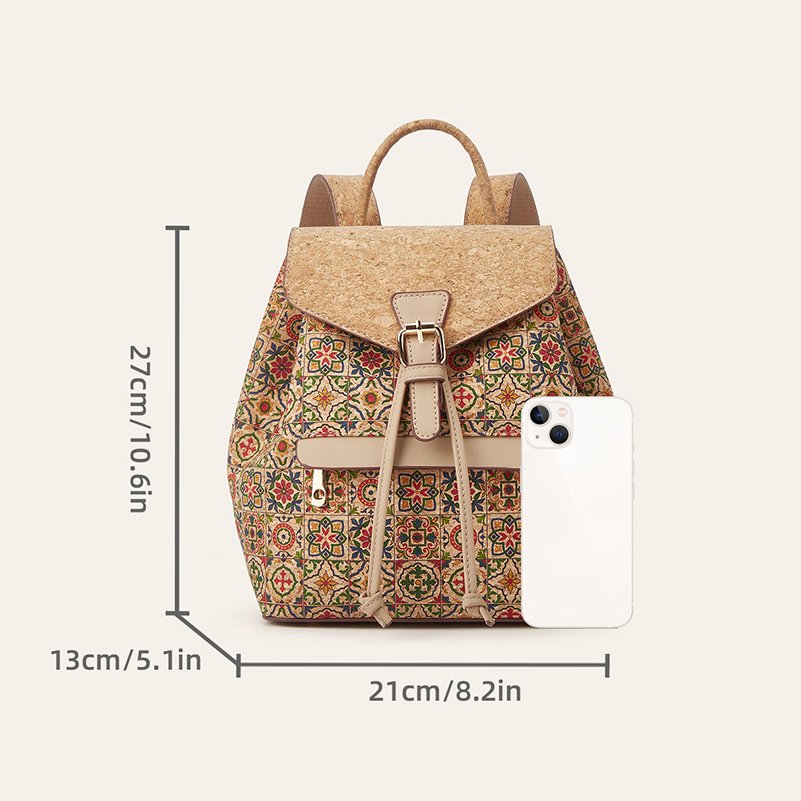 Backpack Bags Retro Cork Leath - Leather Work Backpack ulasan dan harga