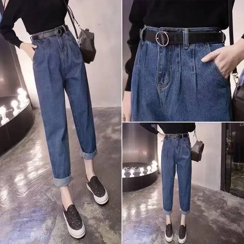 Women's Belt Round Buckle Belt - Leather Work Jeans ulasan dan harga