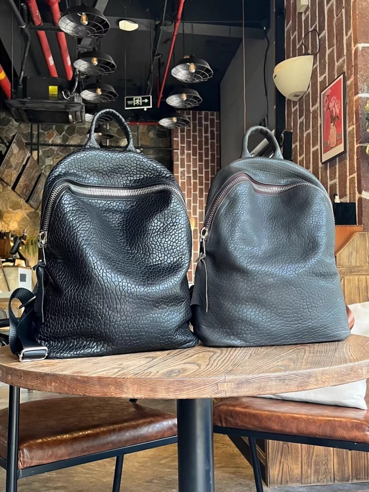 Soft Natural Sheepskin Casual  - Leather Work Backpack ulasan dan harga