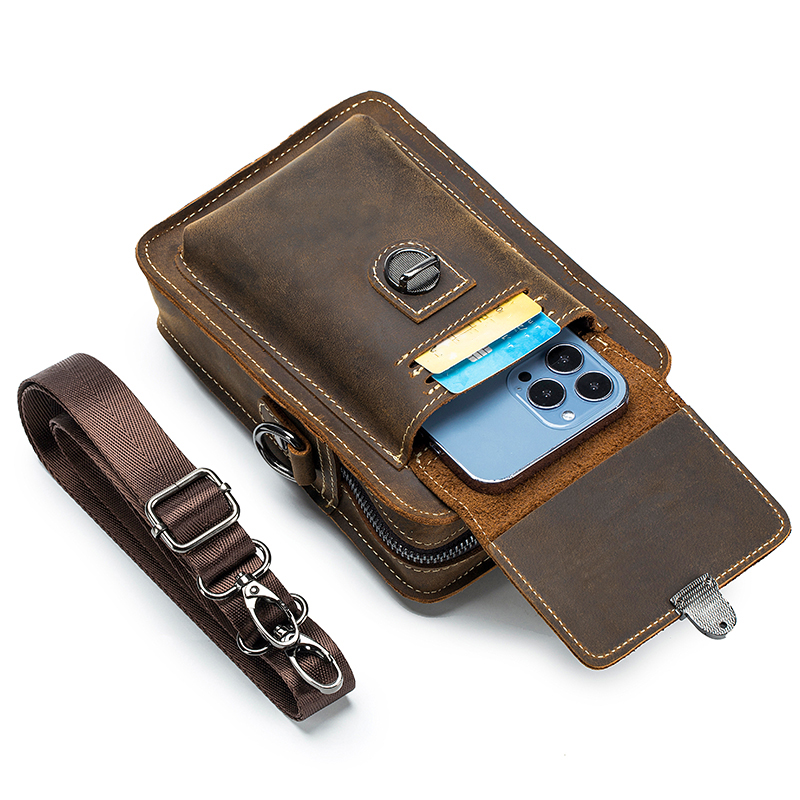 Crazy Horse Skin Men's Wearing - Leatherwork Fasteners ulasan dan harga