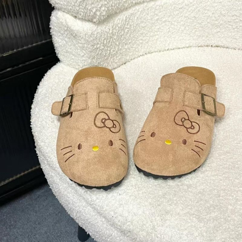 Women's Hello Kittys Slippers  - Leather Work Flats ulasan dan harga