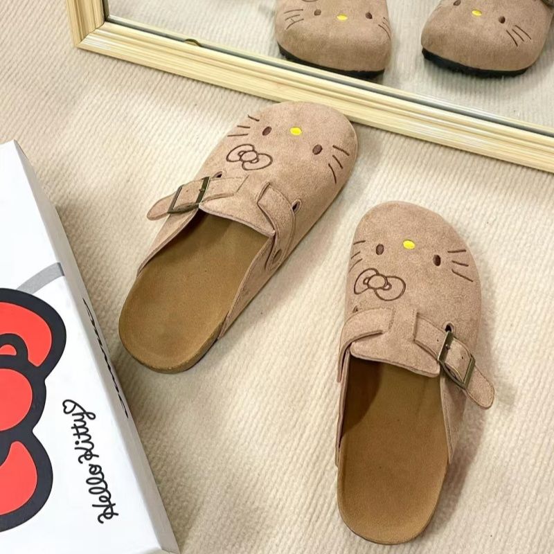 Women's Hello Kittys Slippers  - Leather Work Flats ulasan dan harga
