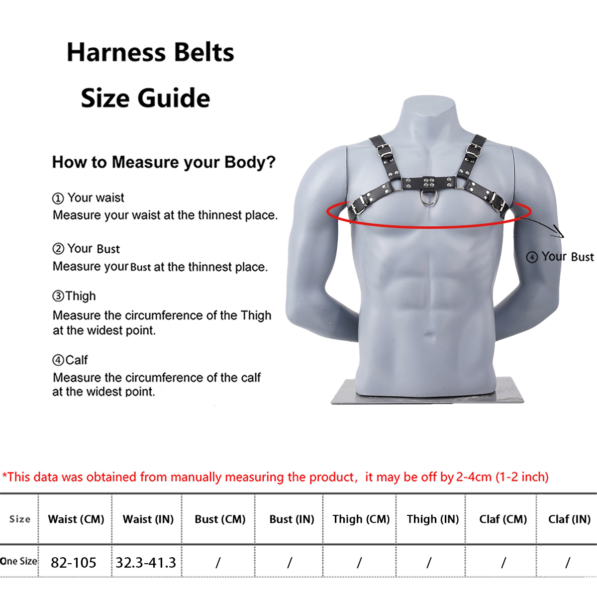 Leather Men Harness Belts with - Leatherwork Fasteners ulasan dan harga