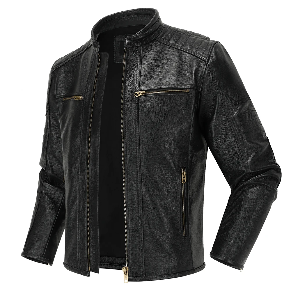 2023 New Motorcycle Causal Vin - Leather Work Jacket ulasan dan harga