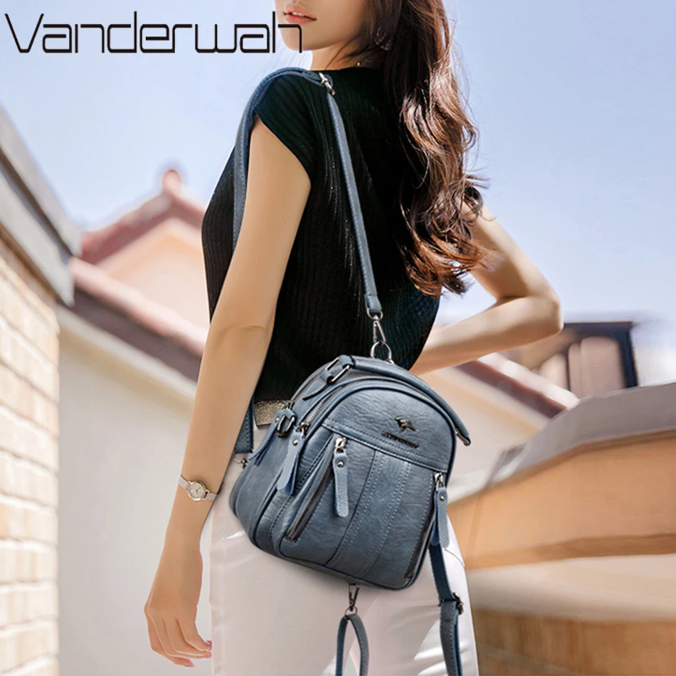4 In 1 Leather Backpacks Multi - Leather Work Backpack ulasan dan harga