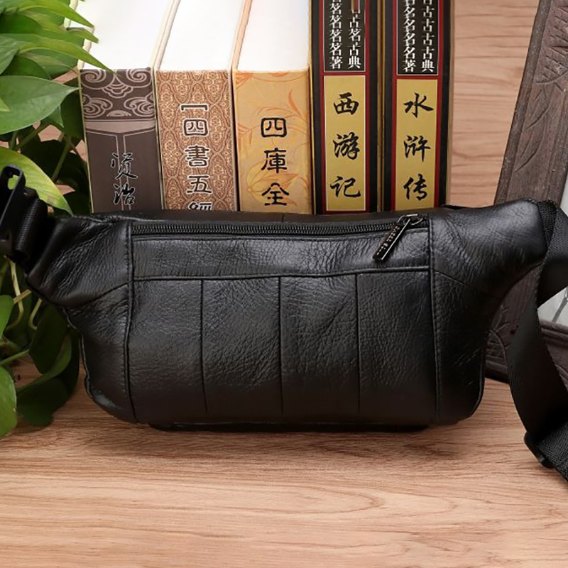 Men Waist Fanny Bags Sling Che - Leatherwork Fasteners ulasan dan harga