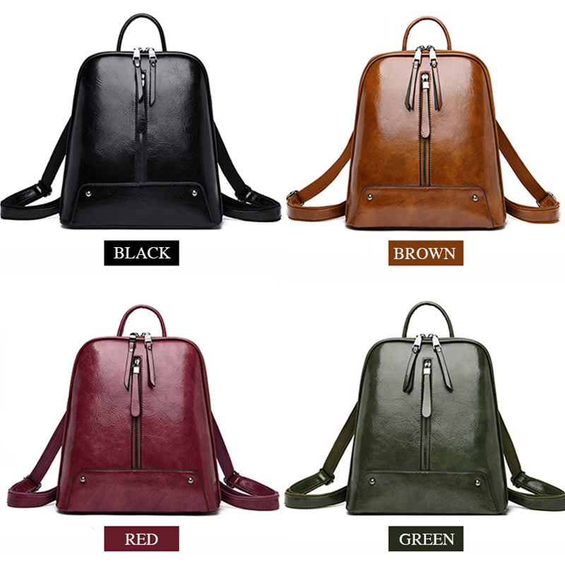 Women Leather Backpack Fashion - Leather Work Backpack ulasan dan harga