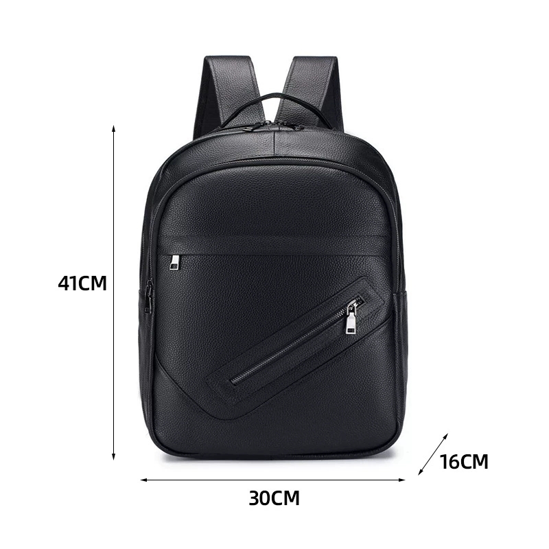 Black Genuine Leather Laptop B - Leather Work Rucksack Mens ulasan dan harga