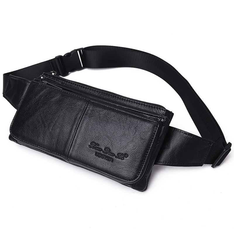 Men Waist Fanny Pack Belt Hip  - Leatherwork Fasteners ulasan dan harga