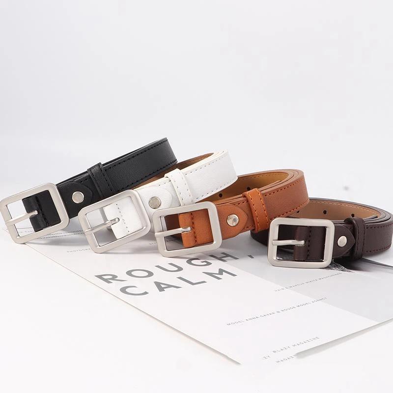 【IIOO】1pc Women's Belt Trendy  - Leather Work Jeans ulasan dan harga