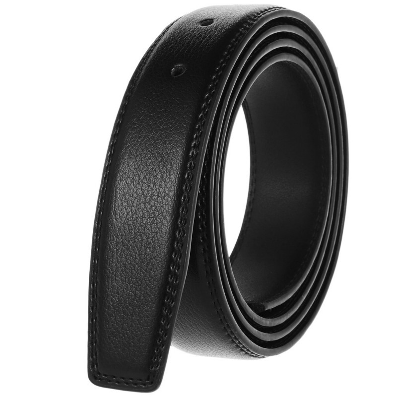 Luxury Men Belts Solid Genuine - Leather Work Jeans ulasan dan harga