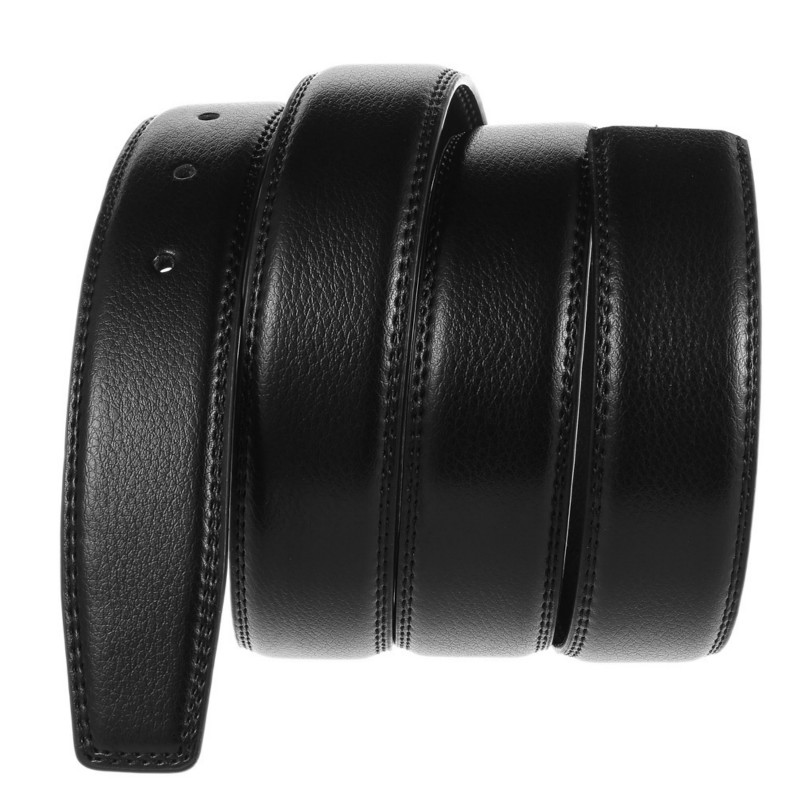 Luxury Men Belts Solid Genuine - Leather Work Jeans ulasan dan harga