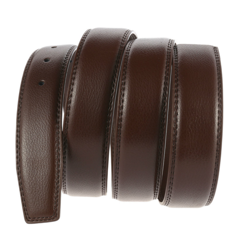 Luxury Men Belts Solid Genuine - Leather Work Jeans ulasan dan harga