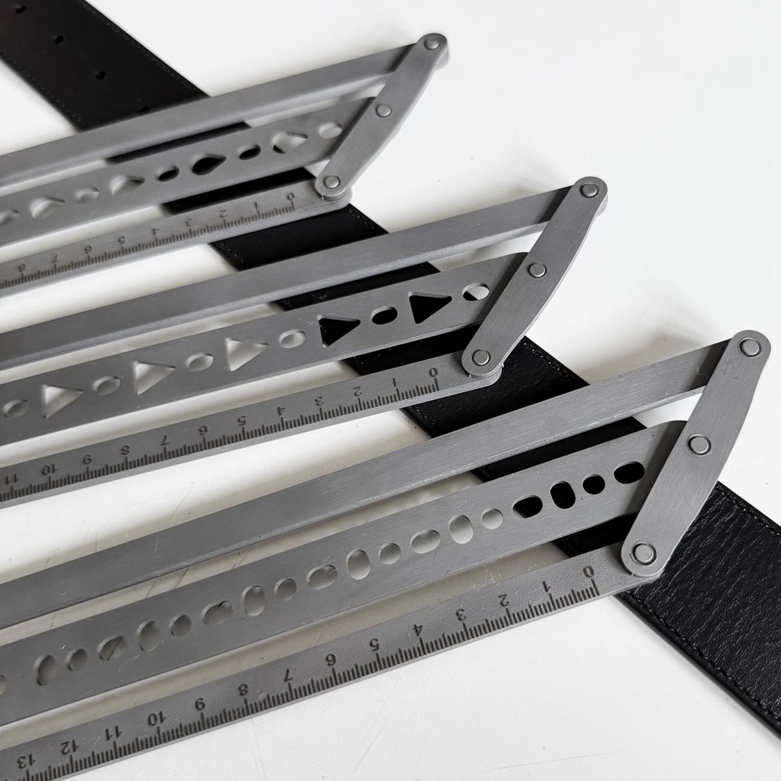 Iron Belt Positioning Ruler Ad - Leatherwork Ruler ulasan dan harga
