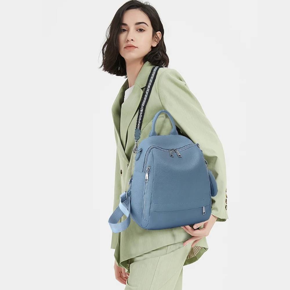 Zency Women's Genuine Leather  - Leather Work Backpack ulasan dan harga