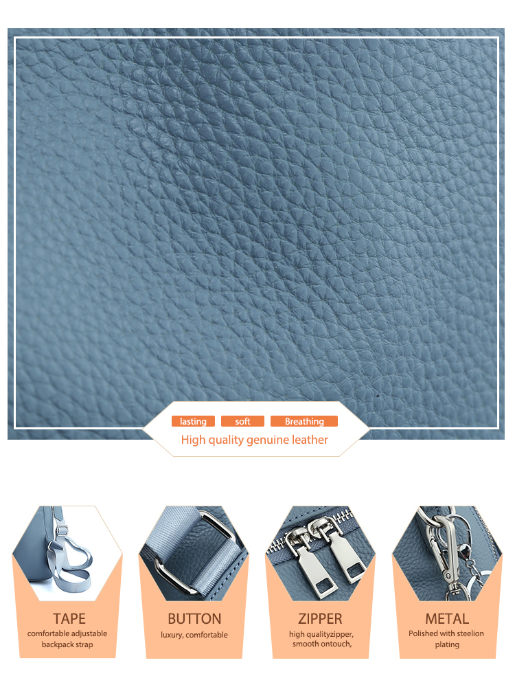 Zency Women's Genuine Leather  - Leather Work Backpack ulasan dan harga