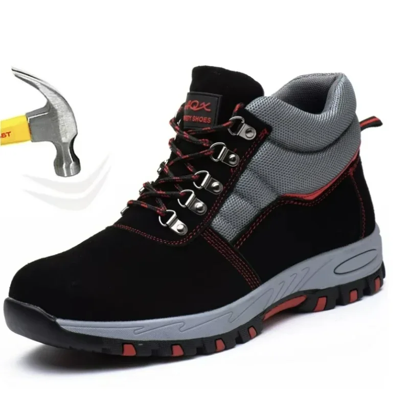 High Quality Men Safety Boots  - Leather Work Flats ulasan dan harga