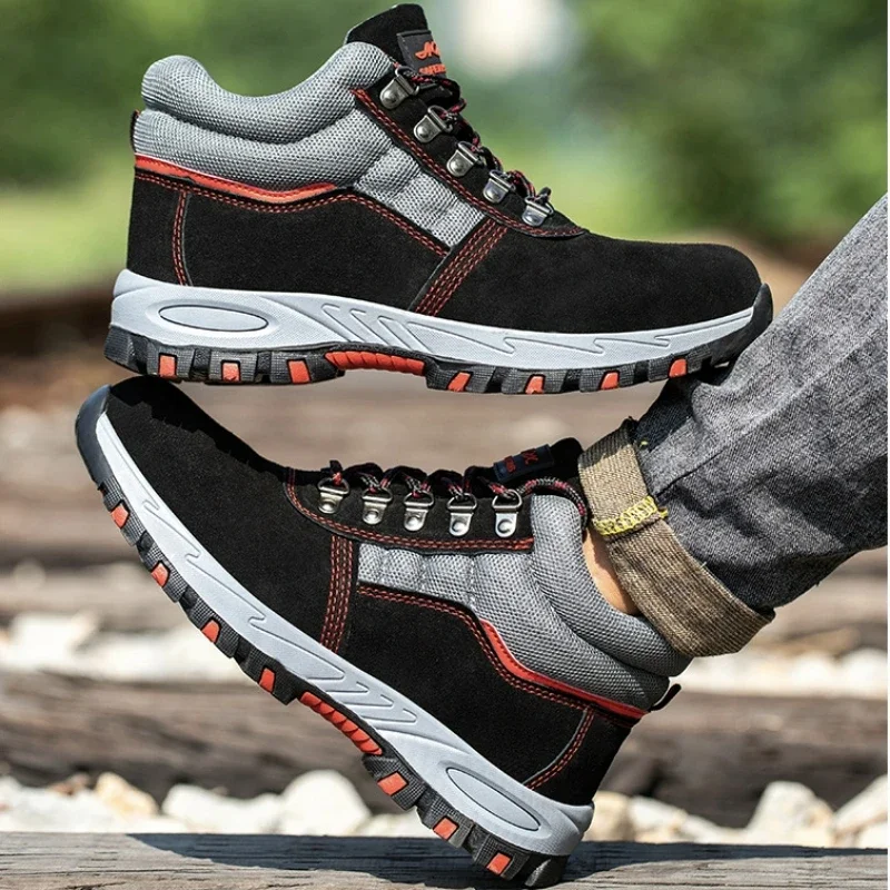 High Quality Men Safety Boots  - Leather Work Flats ulasan dan harga