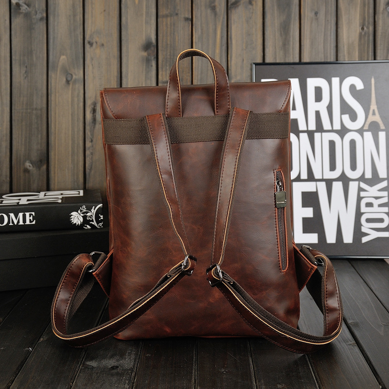 GOYN Men Vintage Leather Backp - Leather Work Rucksack Mens ulasan dan harga