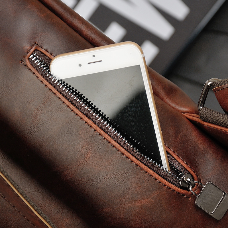 GOYN Men Vintage Leather Backp - Leather Work Rucksack Mens ulasan dan harga