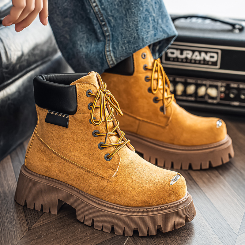 Classic High Top Boots Outdoor - Leather Work Flats ulasan dan harga