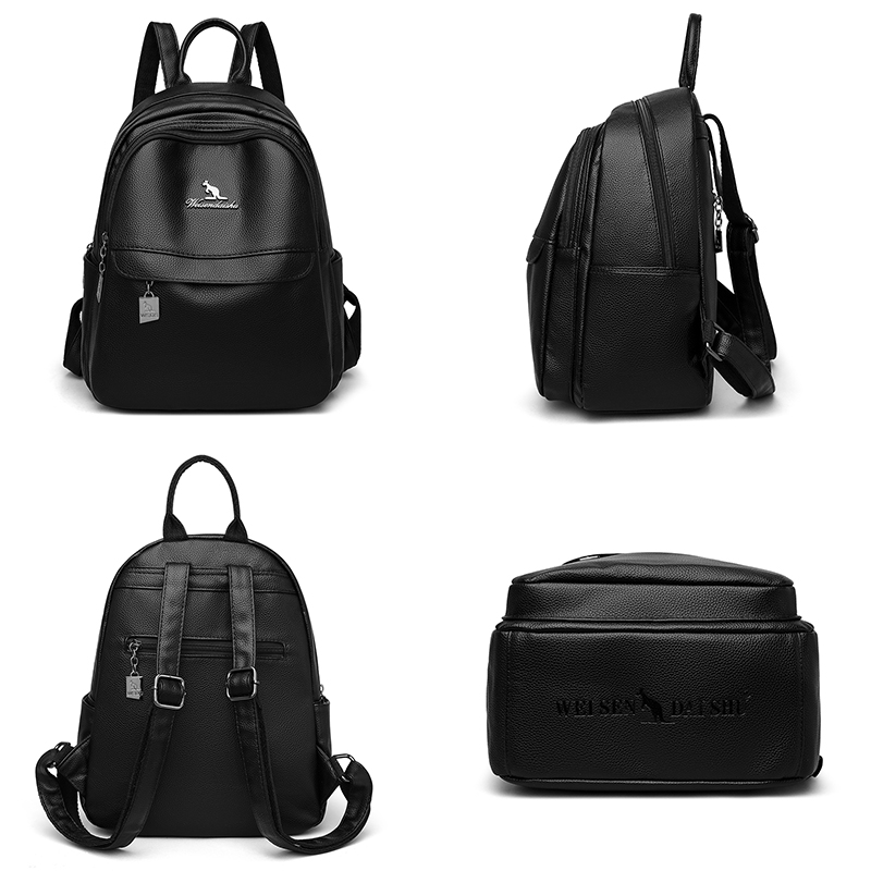 2024 New Women's Shoulder Bag  - Leather Work Backpack ulasan dan harga