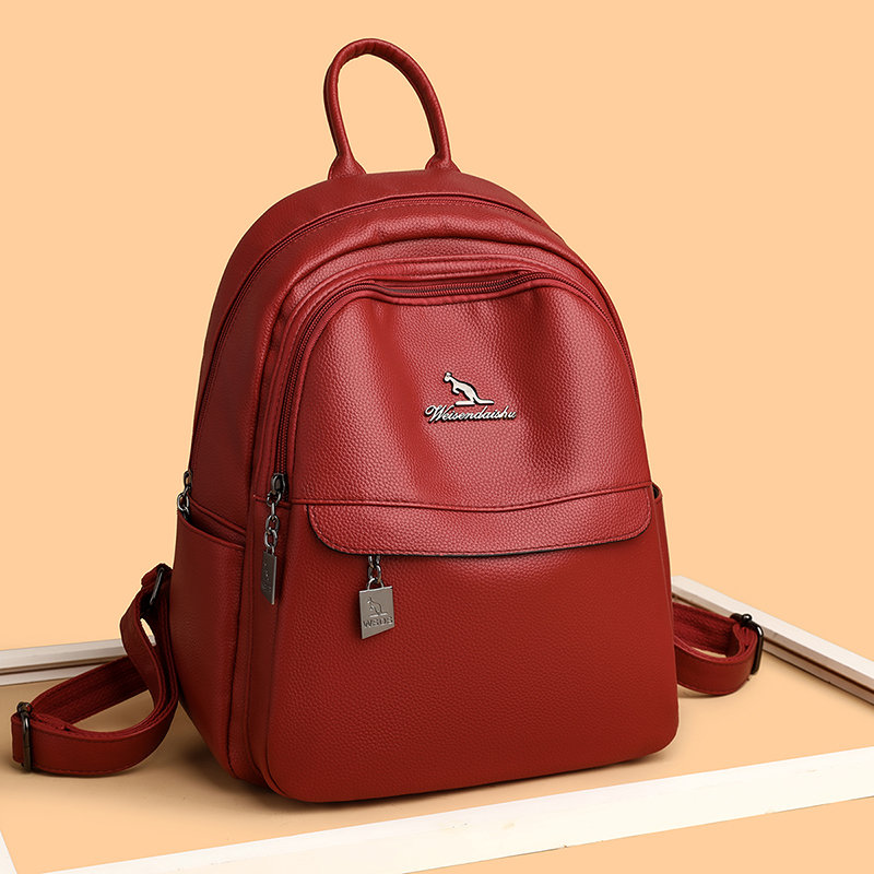 2024 New Women's Shoulder Bag  - Leather Work Backpack ulasan dan harga