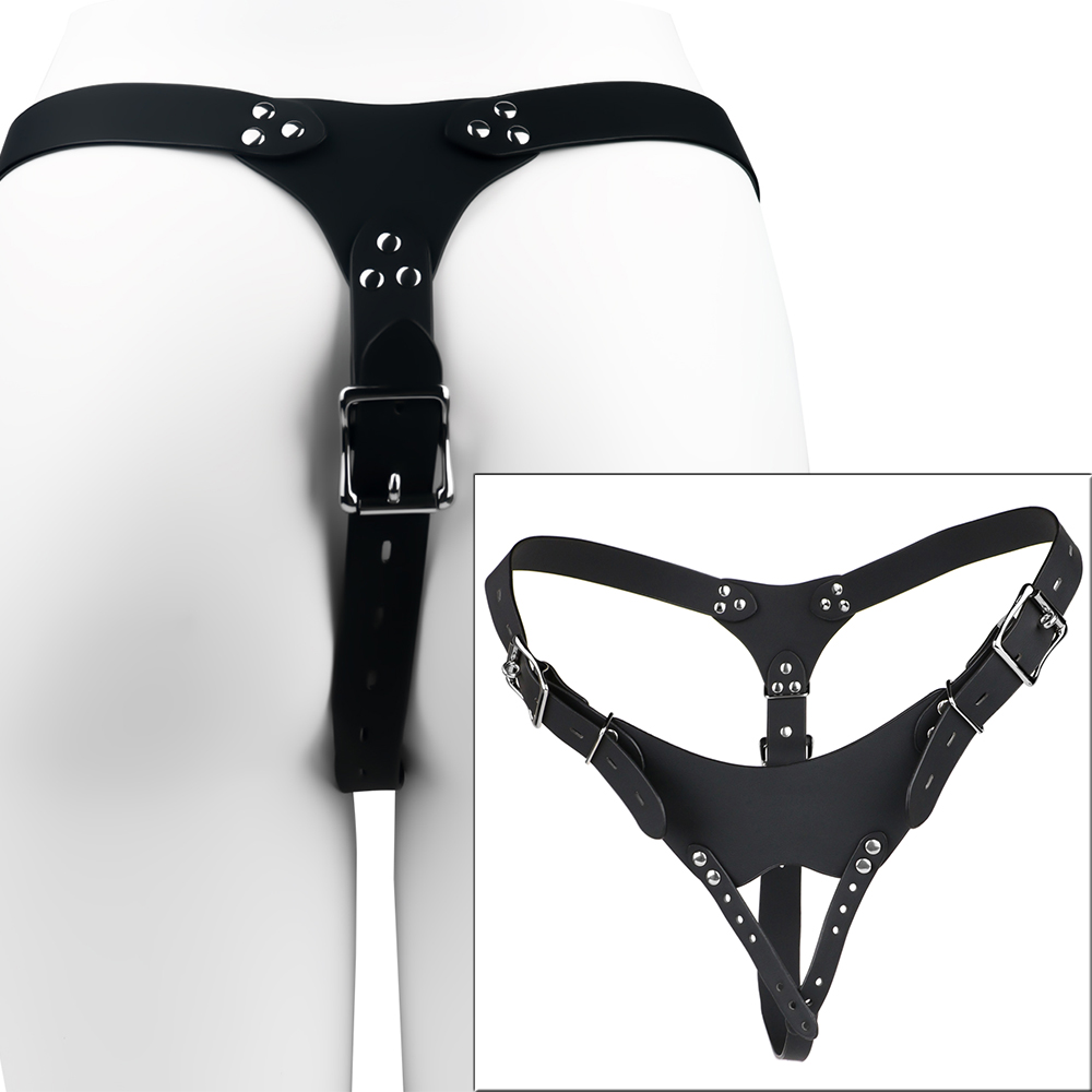 LEZEE Sissy Chastity Belt Harn - Leatherwork Fasteners ulasan dan harga