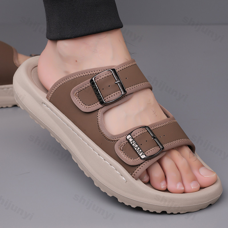 Men's Slippers 2025 Summer Bre - Leather Work Flats ulasan dan harga