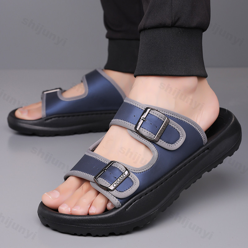 Men's Slippers 2025 Summer Bre - Leather Work Flats ulasan dan harga
