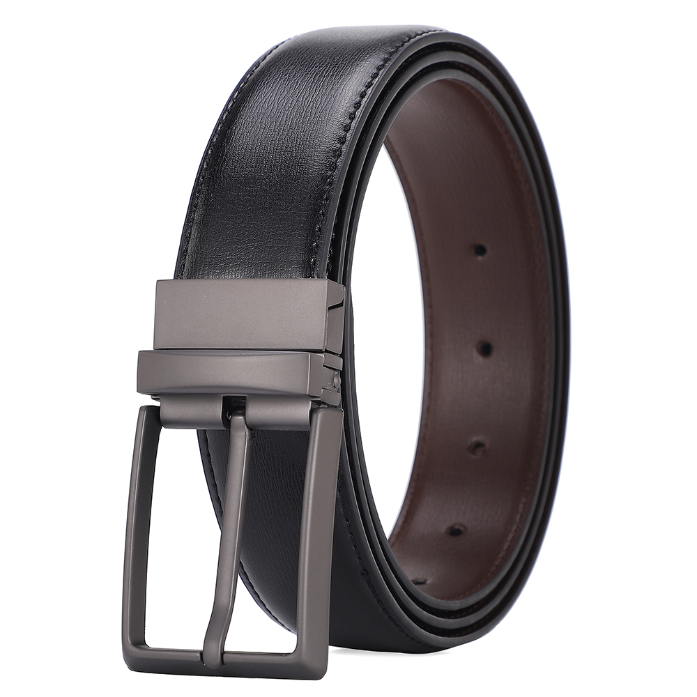 Reversible Pin Buckle Men's Be - Leather Work Jeans ulasan dan harga