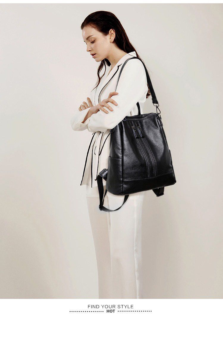 Women Soft Leather Backpack Sc - Leather Work Backpack ulasan dan harga